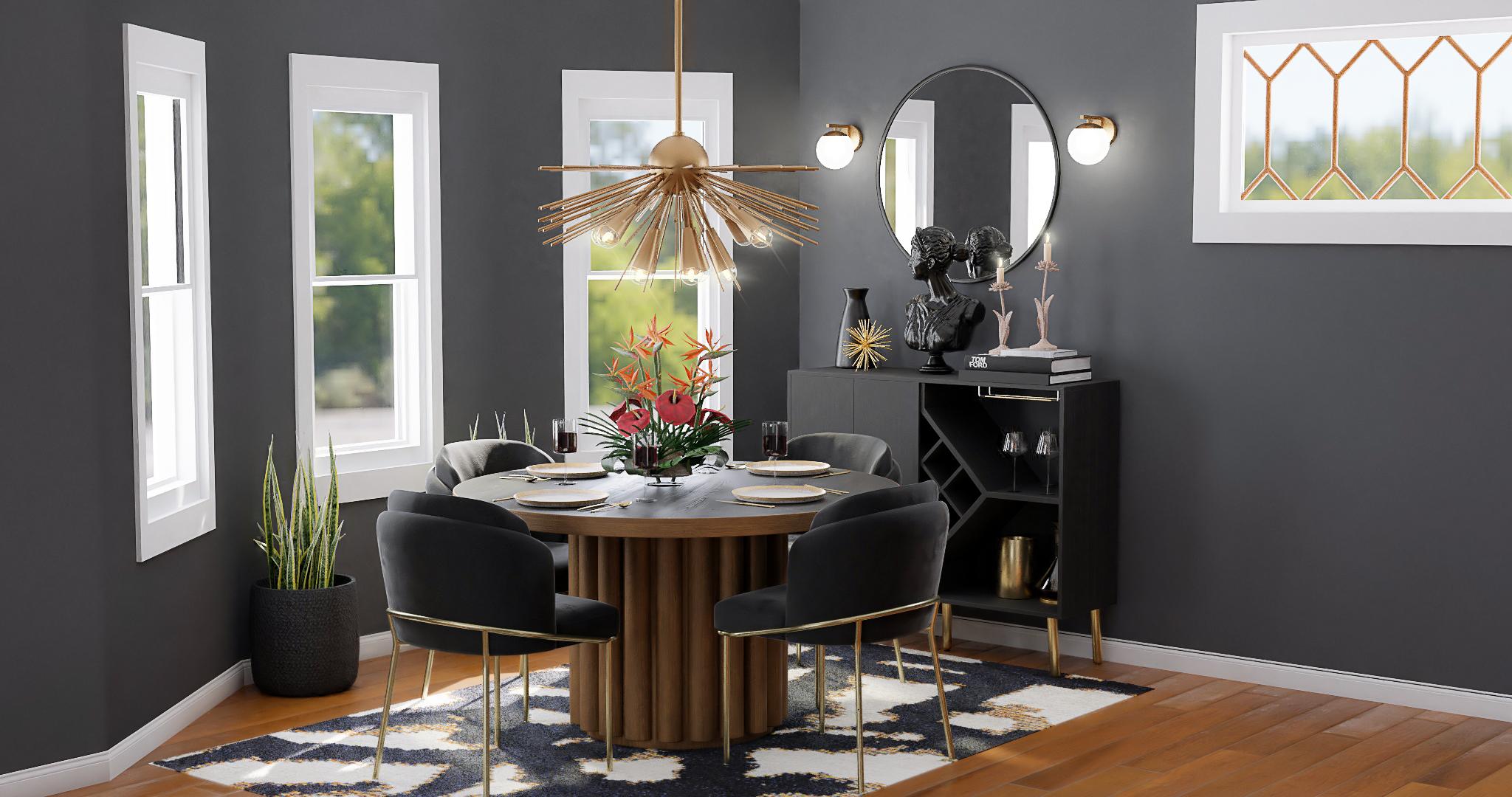 A Gatsby Inspired Art Deco Dining Room