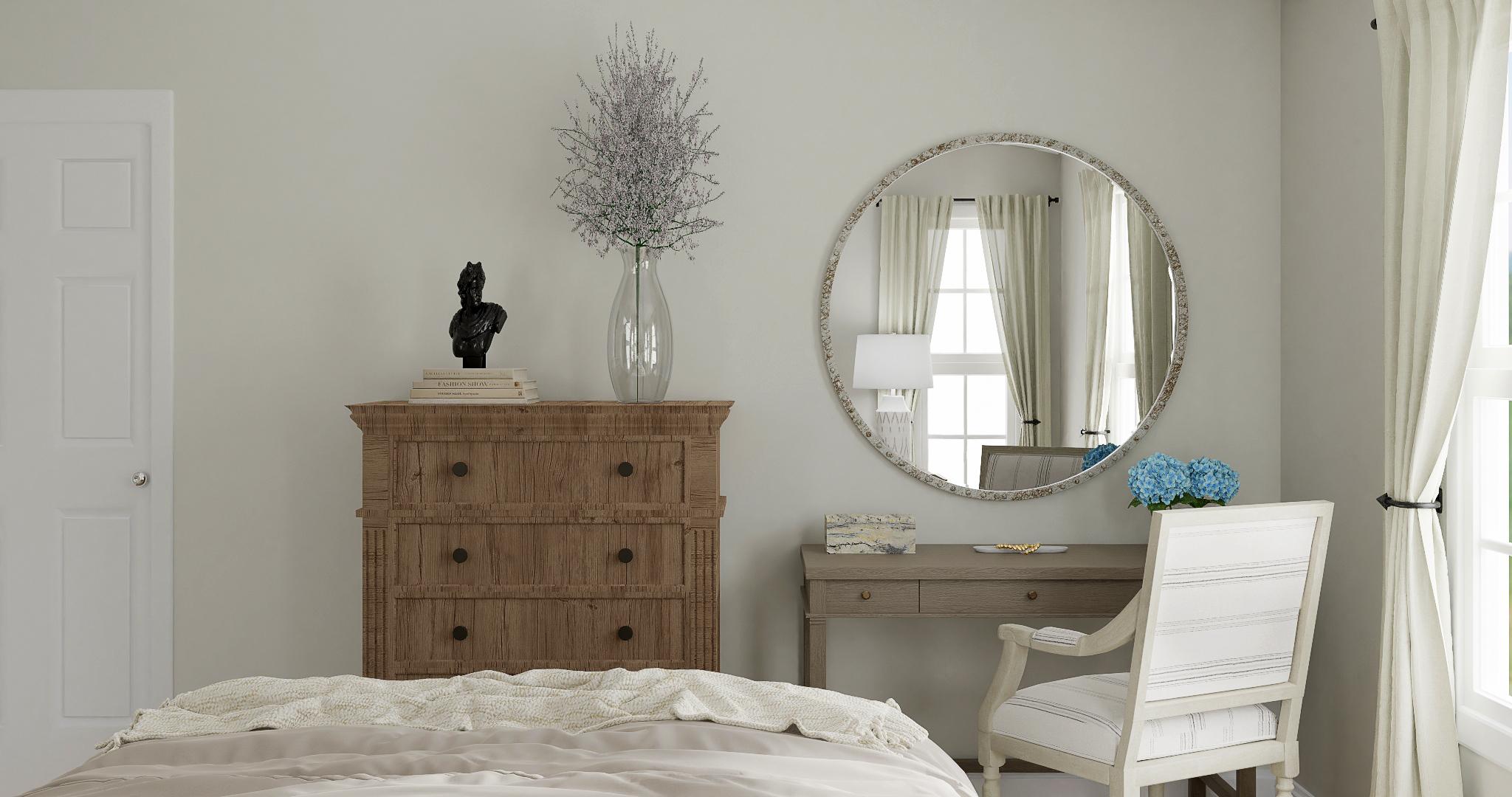 A French Country Bedroom That Exudes Muted Tones