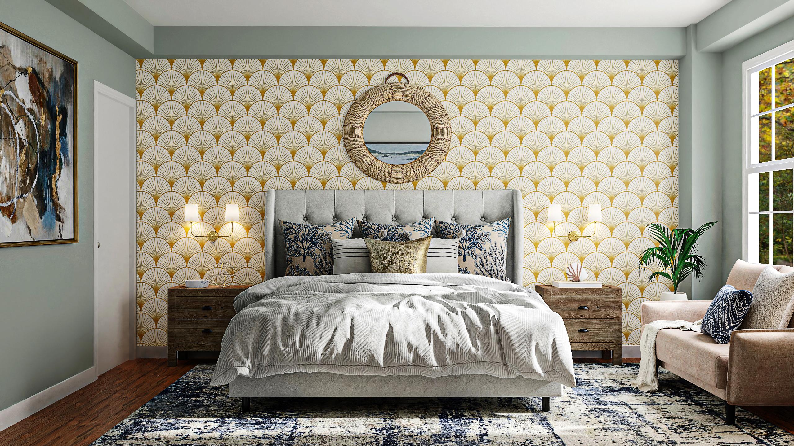 A Luxurious Art Décor Coastal Bedroom