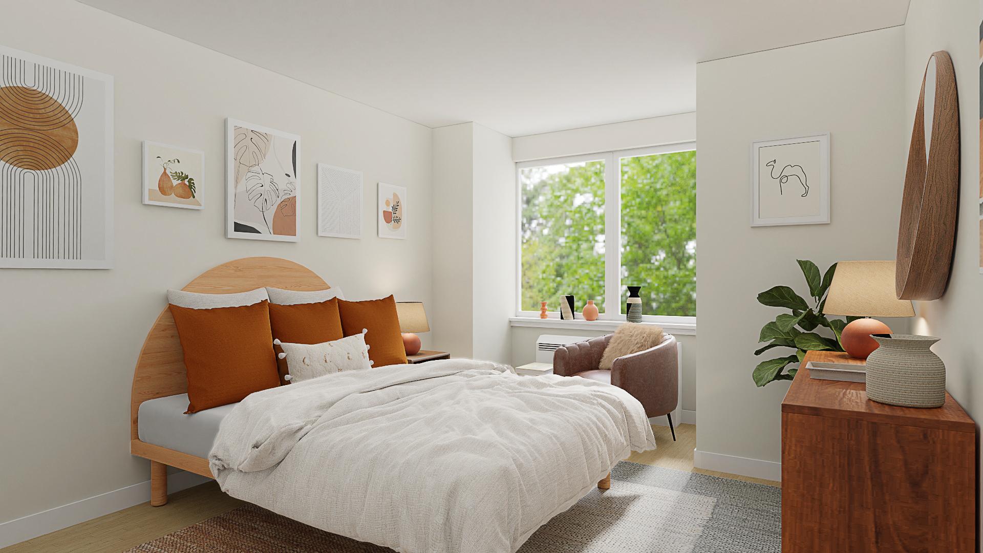 Orange Wonderland: Boho Modern Bedroom