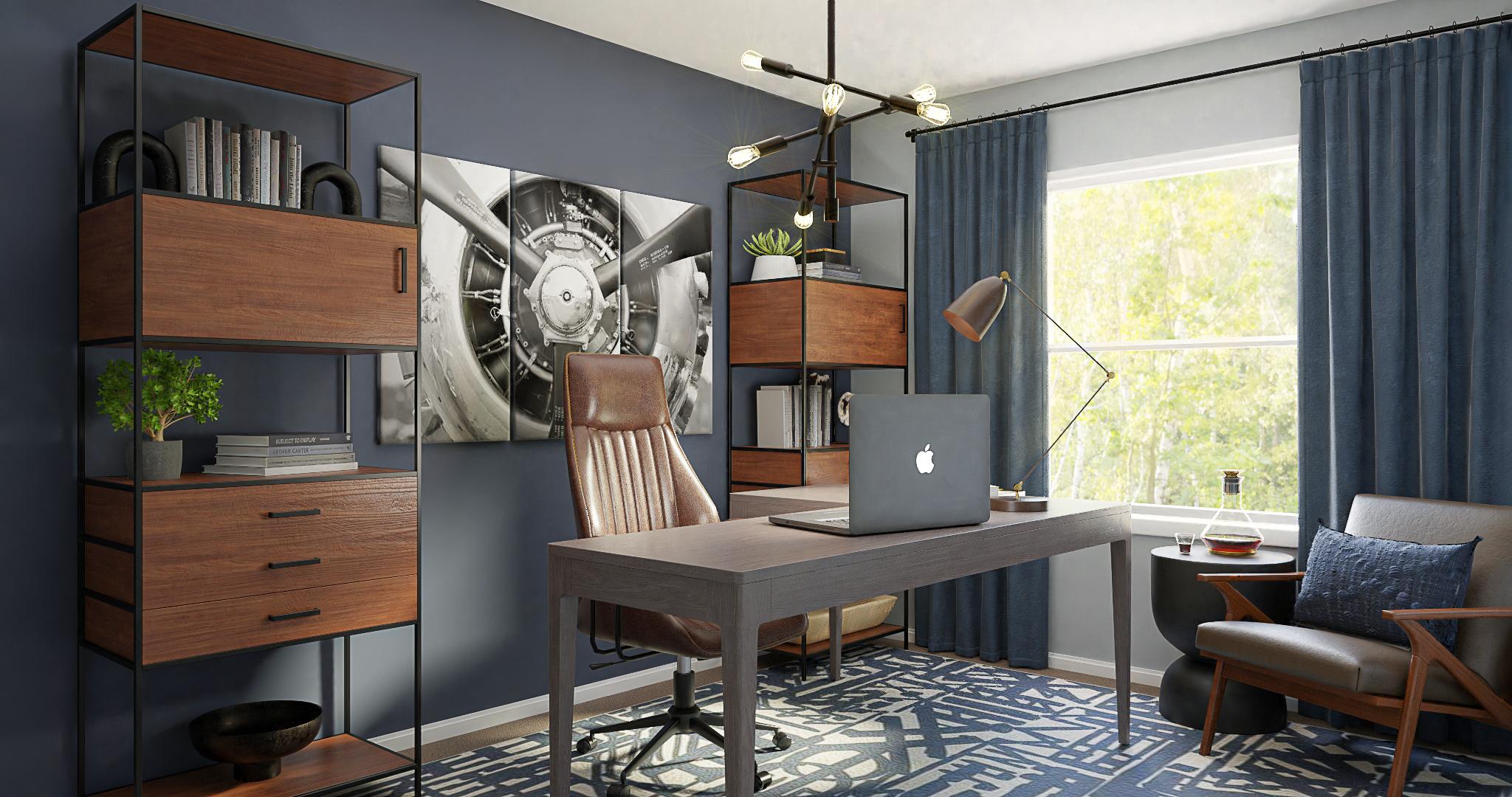 A Rustic Home Office Fit For A ‘Rugged’ Gentleman 