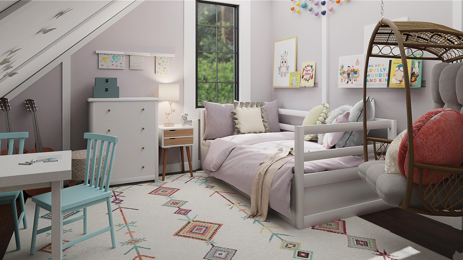 An Eclectic Kids Bedroom With Cheerful Moods