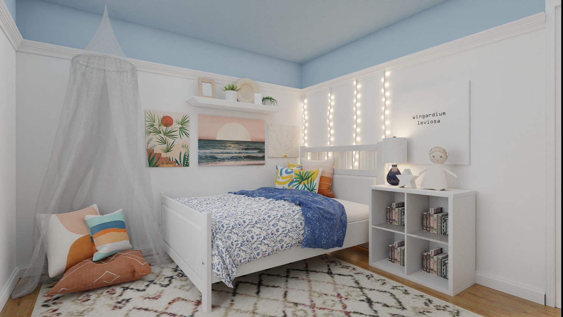An Eclectic Kids Bedroom With Playful Colors 