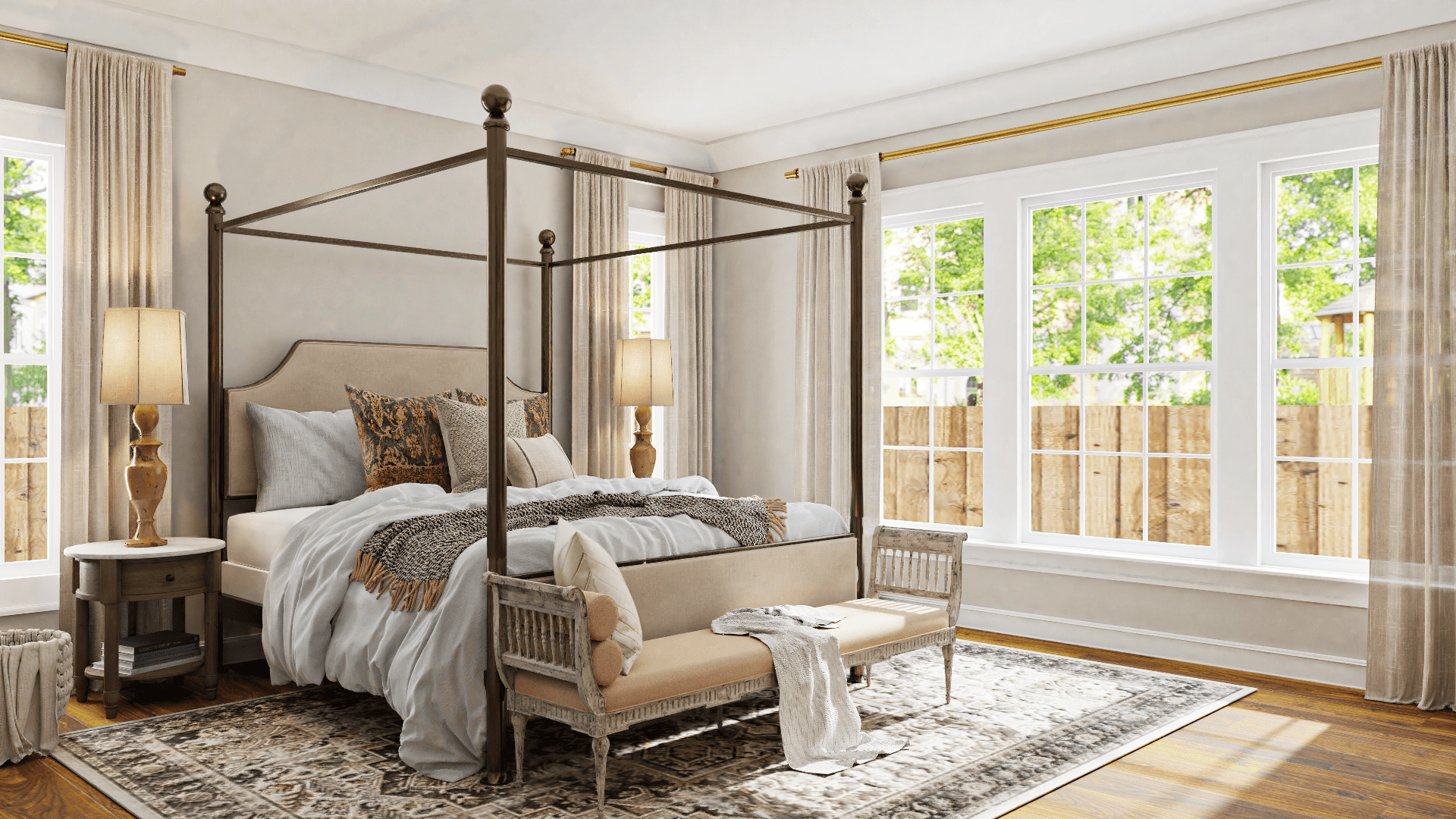 A French Country Bedroom Fit For A King & Queen