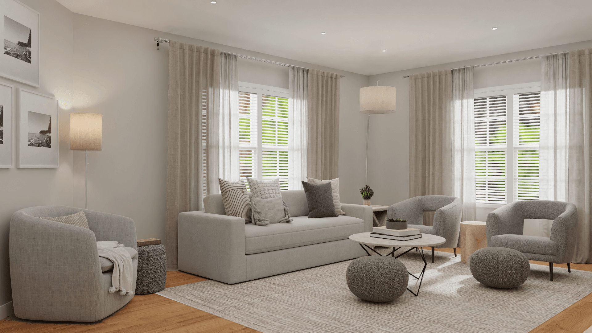 Gray, Classy & Cozy: A Contemporary Living Room
