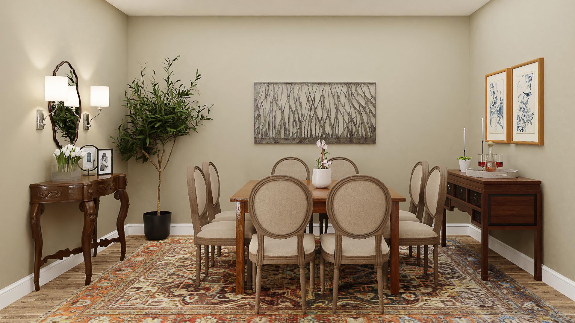 A Warm & Welcoming French Country Dining Room