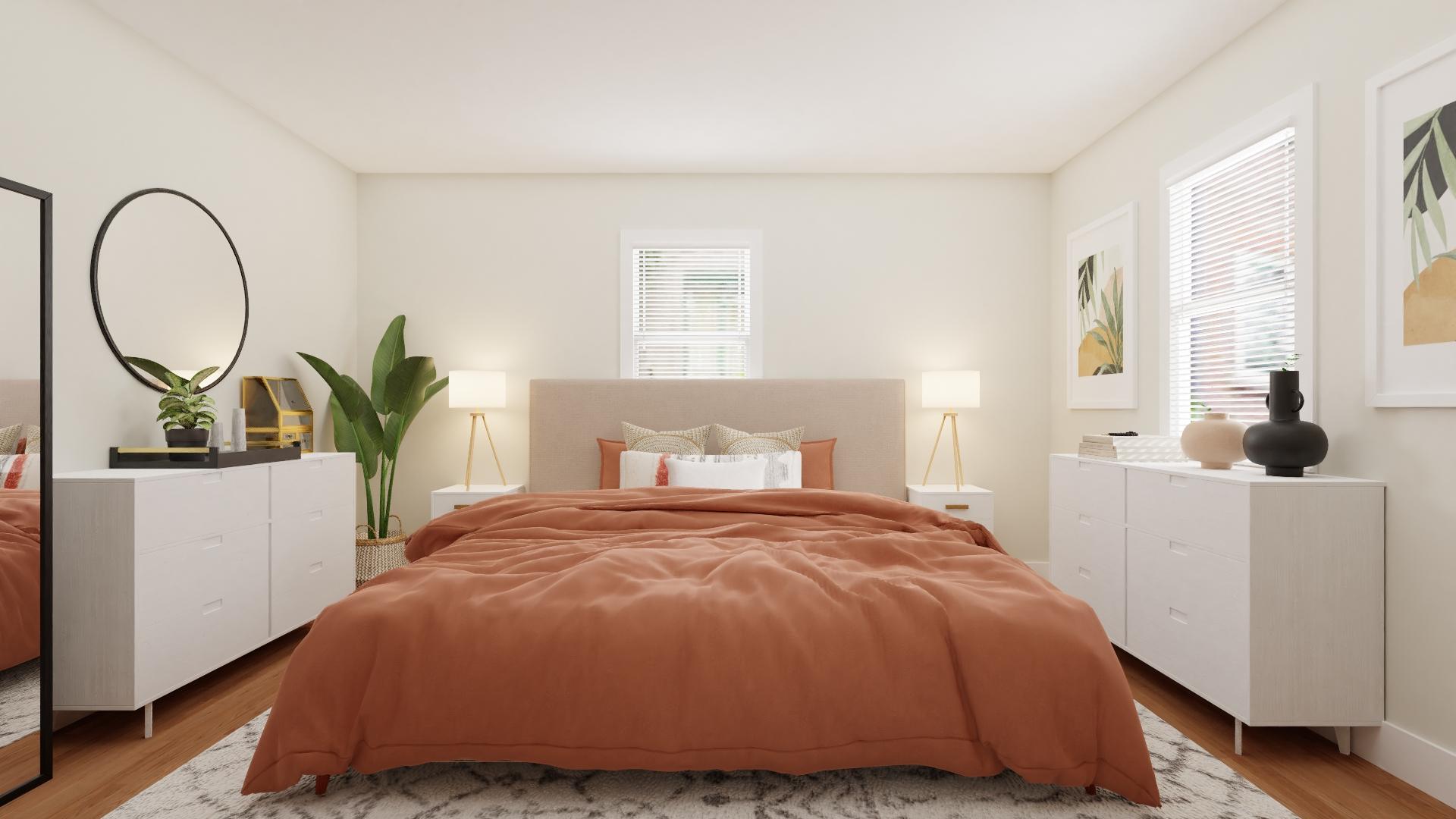 Earthy Tones Rule This Mid-Century Modern Bedroom