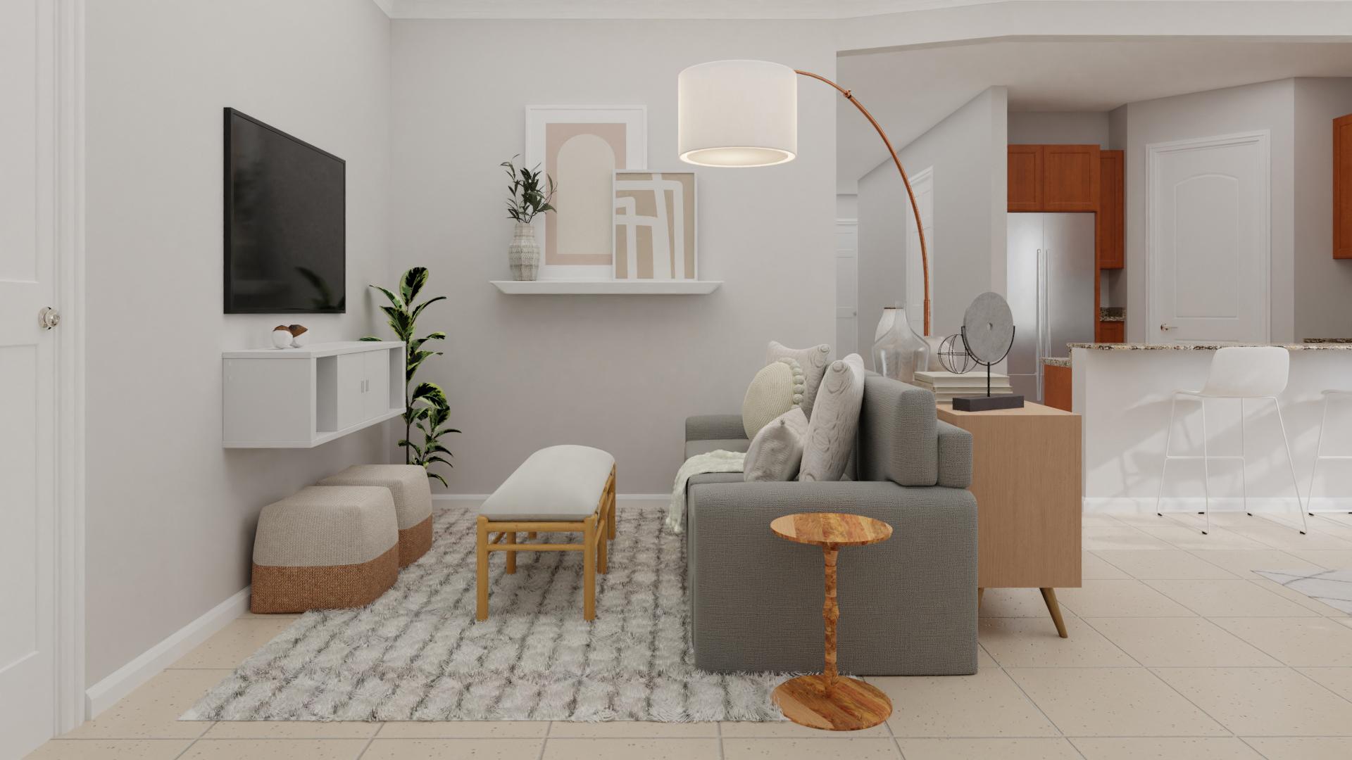 A Bright & Modern Living-Dining Room