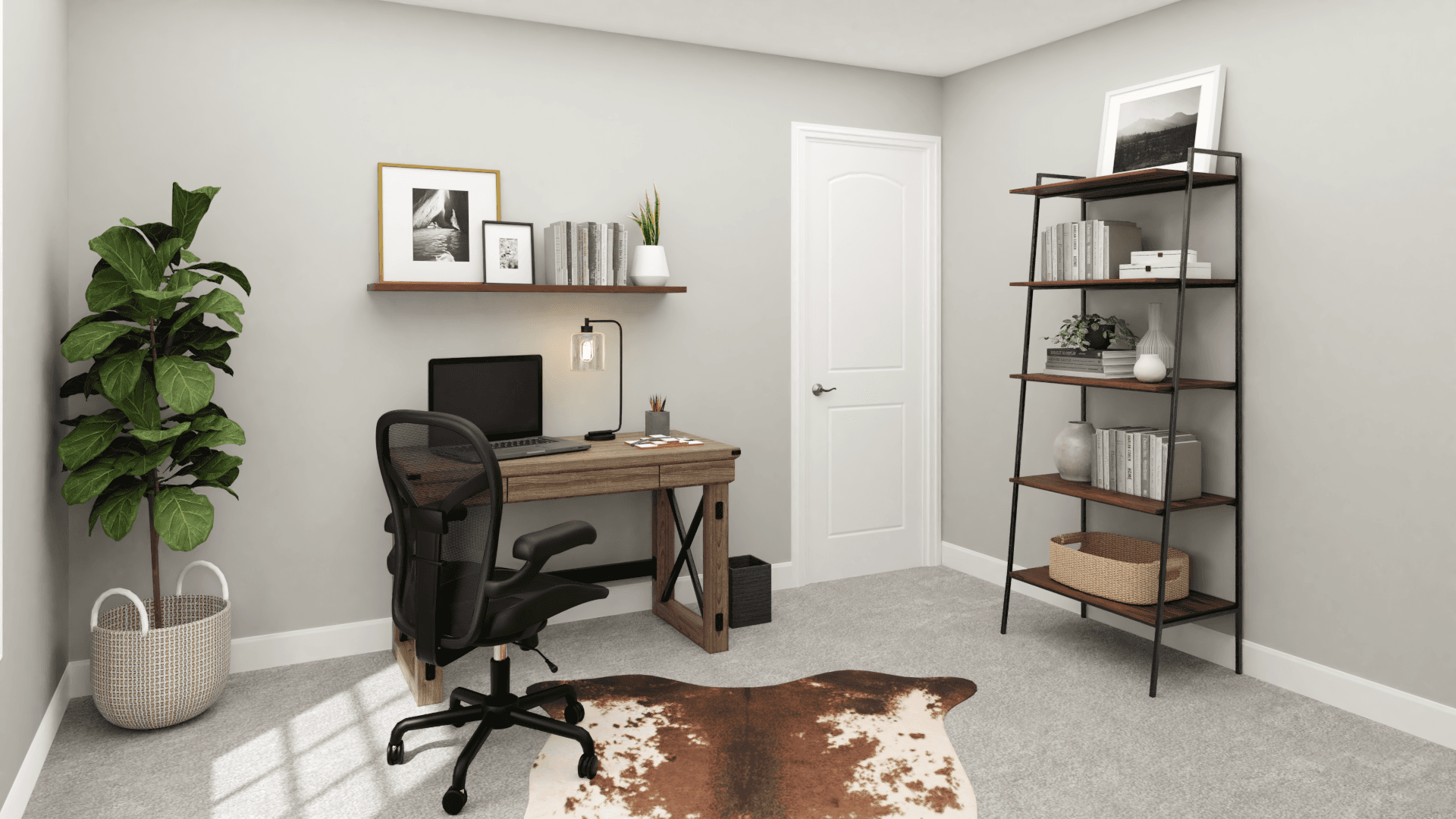 Masculine & Industrial: A Rustic Home Office