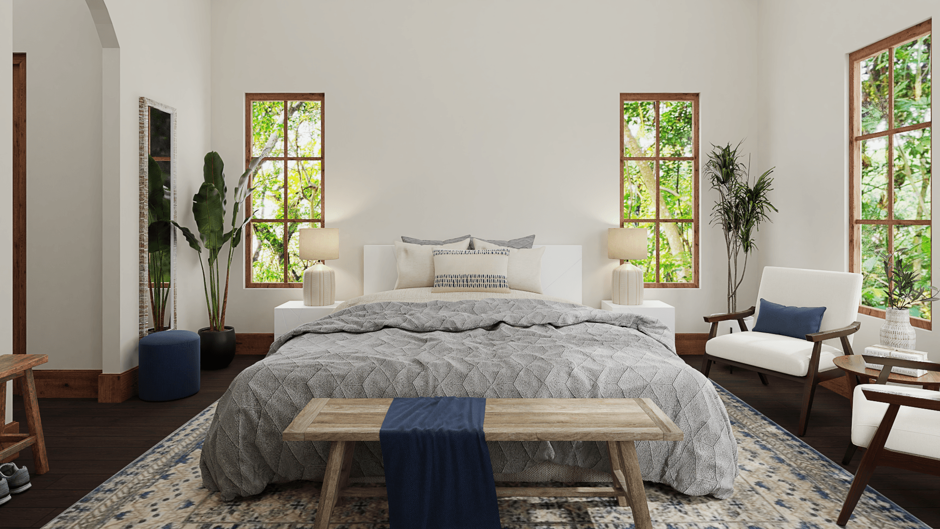Cozy & Bright: A Mid-Century Modern Bedroom 