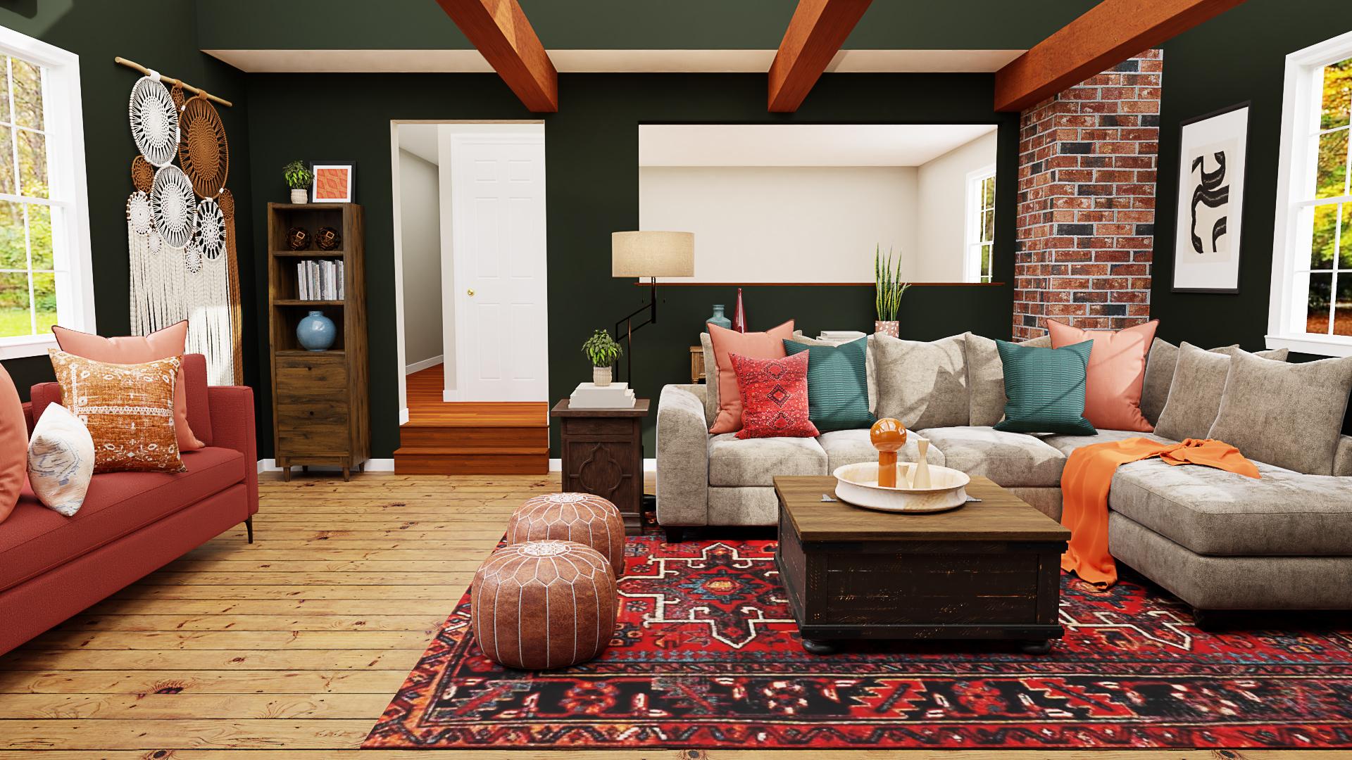 Colorful & Eclectic: A Bohemian Living Room