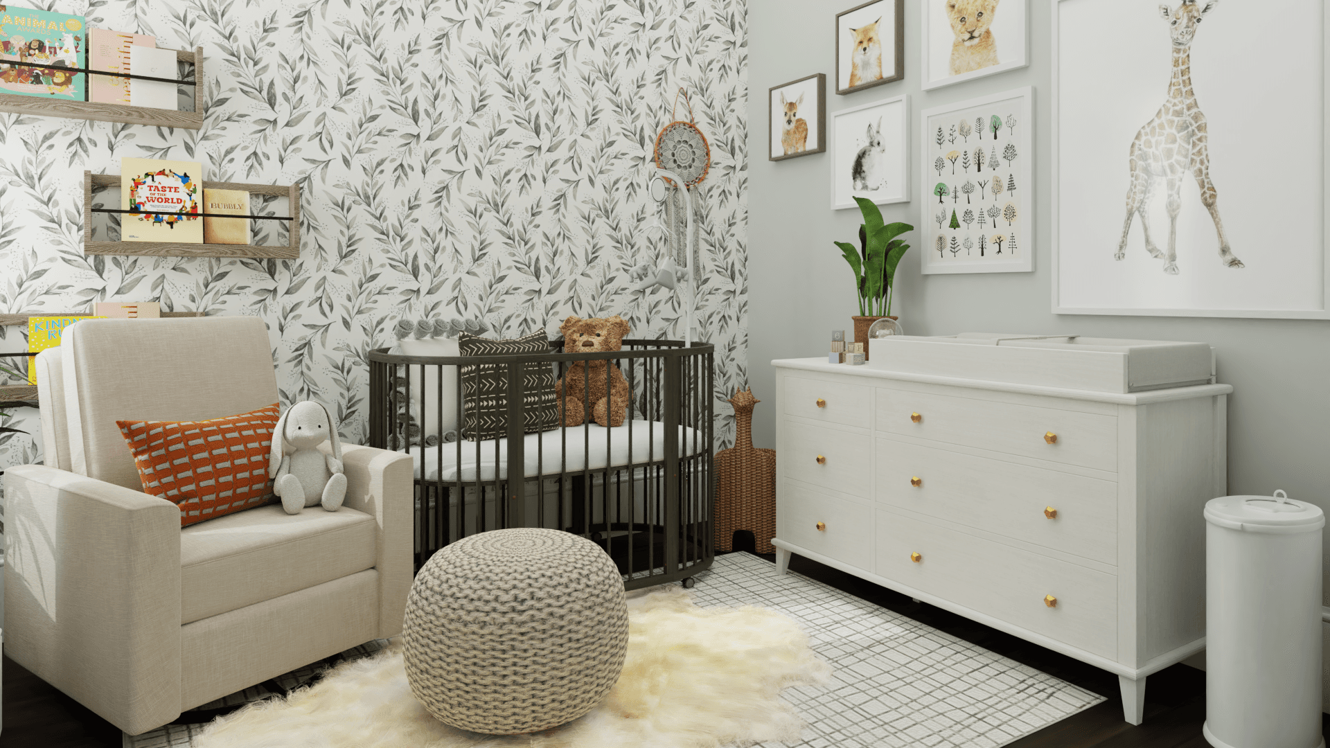 Jungle Themed Kids Room With A Bohemian Touch