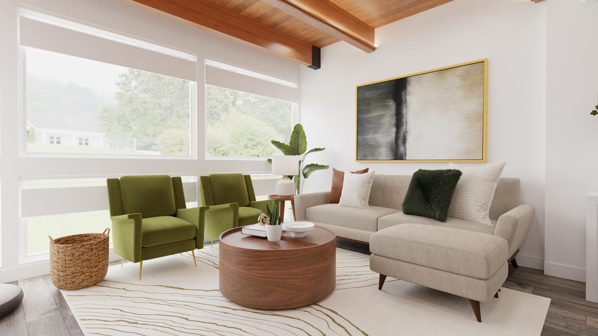 Calming Living Room with Earthy Hues